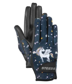 STEEDS Gants d'équitation d'été enfant Unicorn navy Best