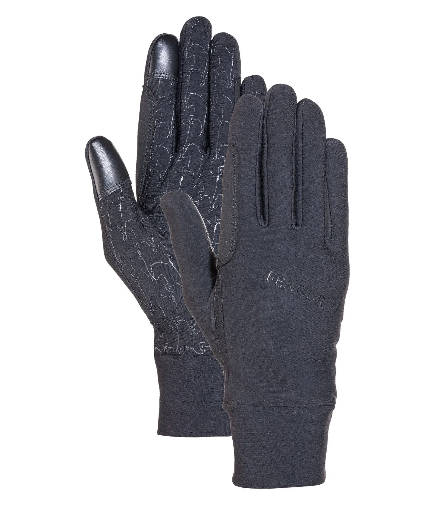 FENGUR Gants d'équitation hiver noir Hot