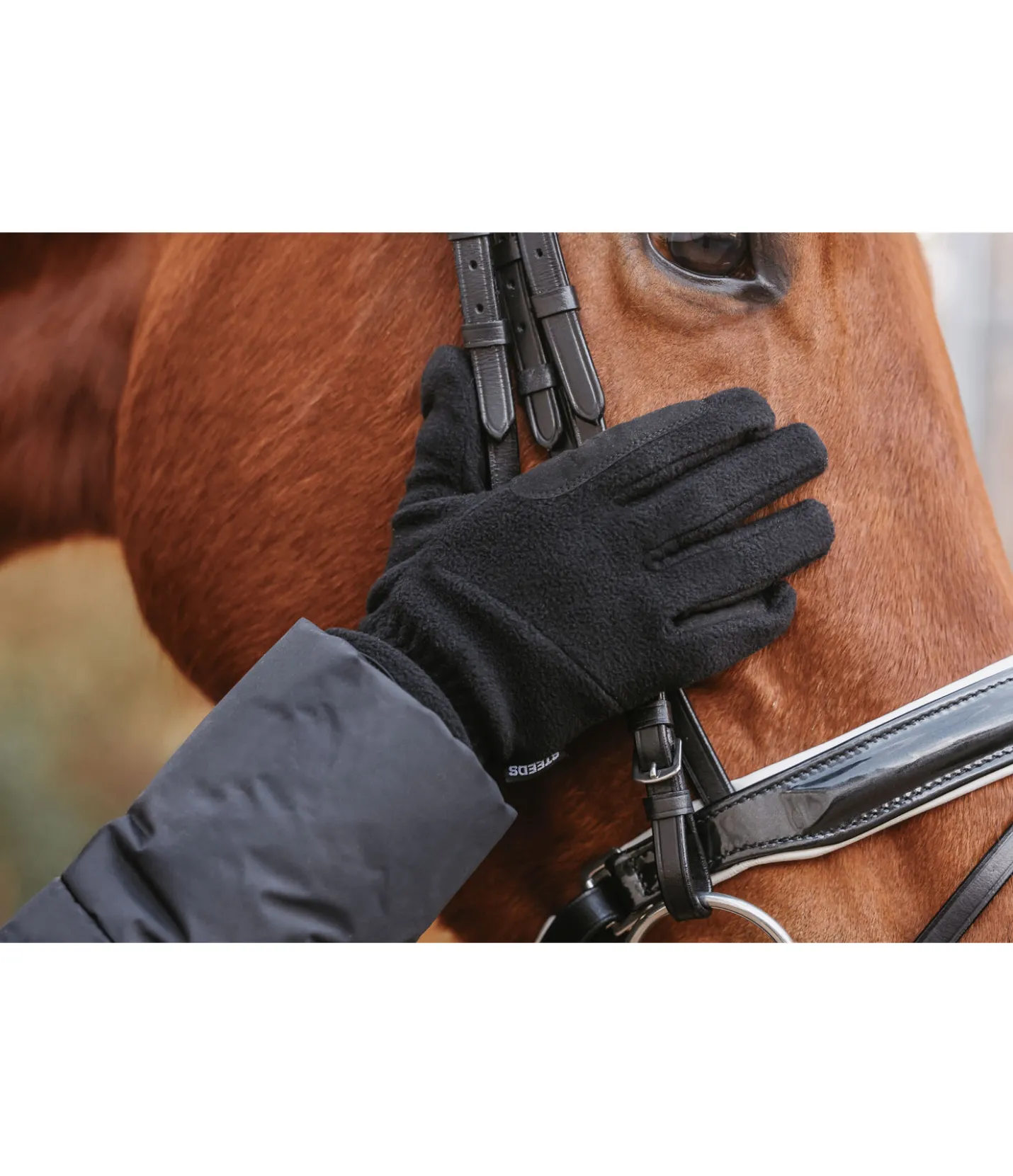 STEEDS Gants hiver en polaire Warmy noir Sale