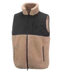 Felix Bühler Gilet bi-matière avec polaire Teddy homme Minnesota caramel Clearance