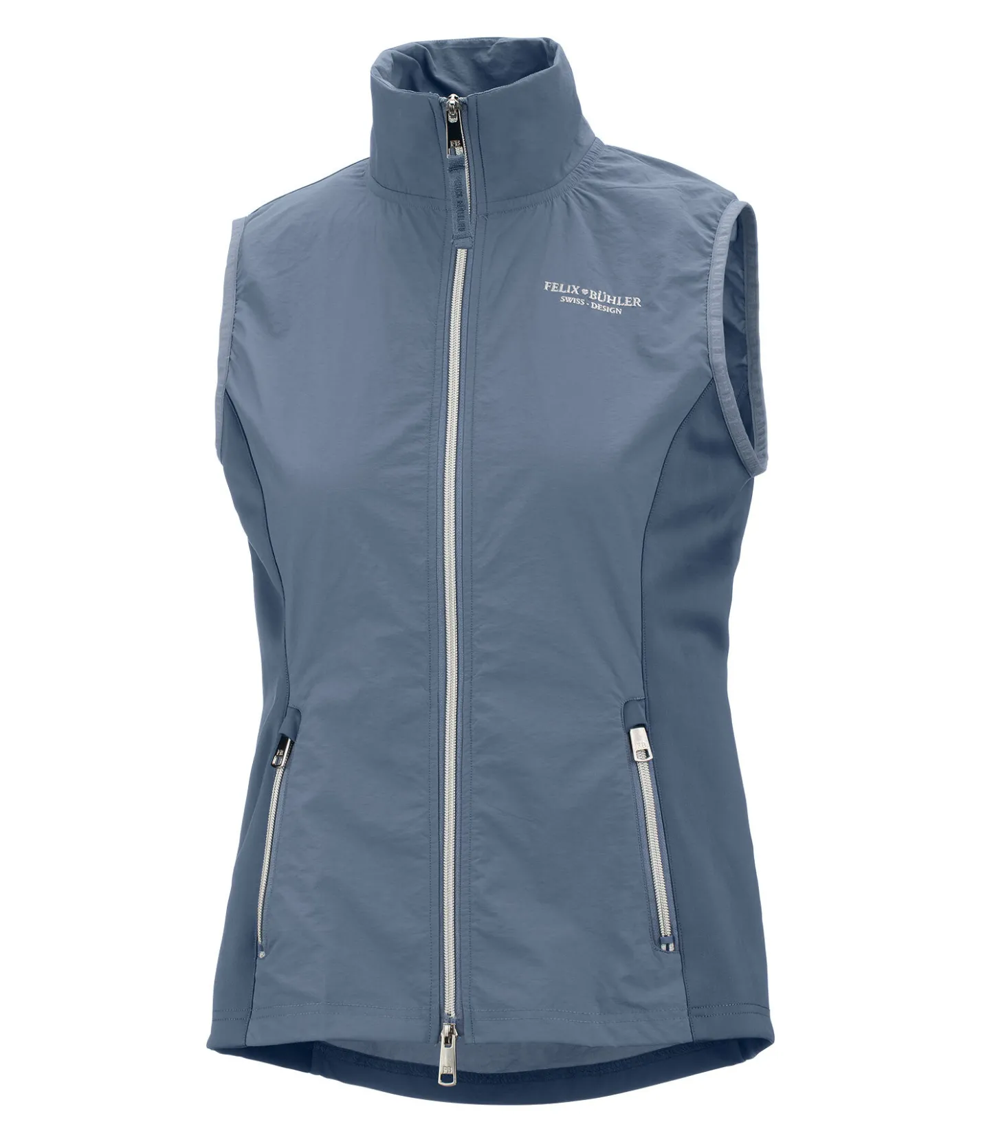 Felix Bühler Gilet d'équitation bi-matière Jeanne bleu fumée Hot