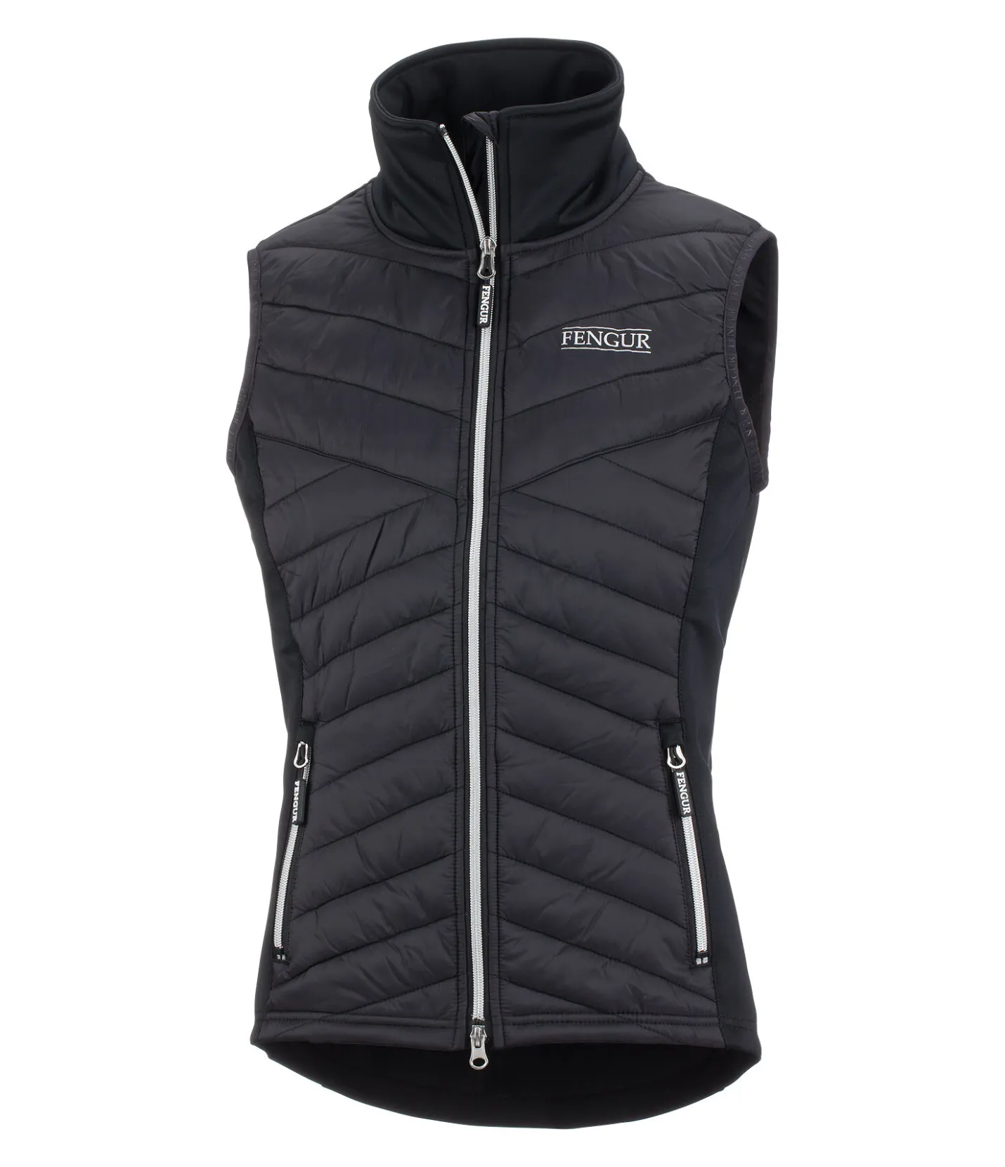 FENGUR Gilet d'équitation bi-matière Fjola noir Discount