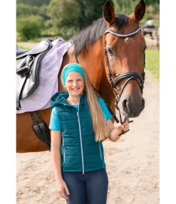STEEDS Gilet d'équitation bi-matière Enfant Mika turquoise foncé Clearance