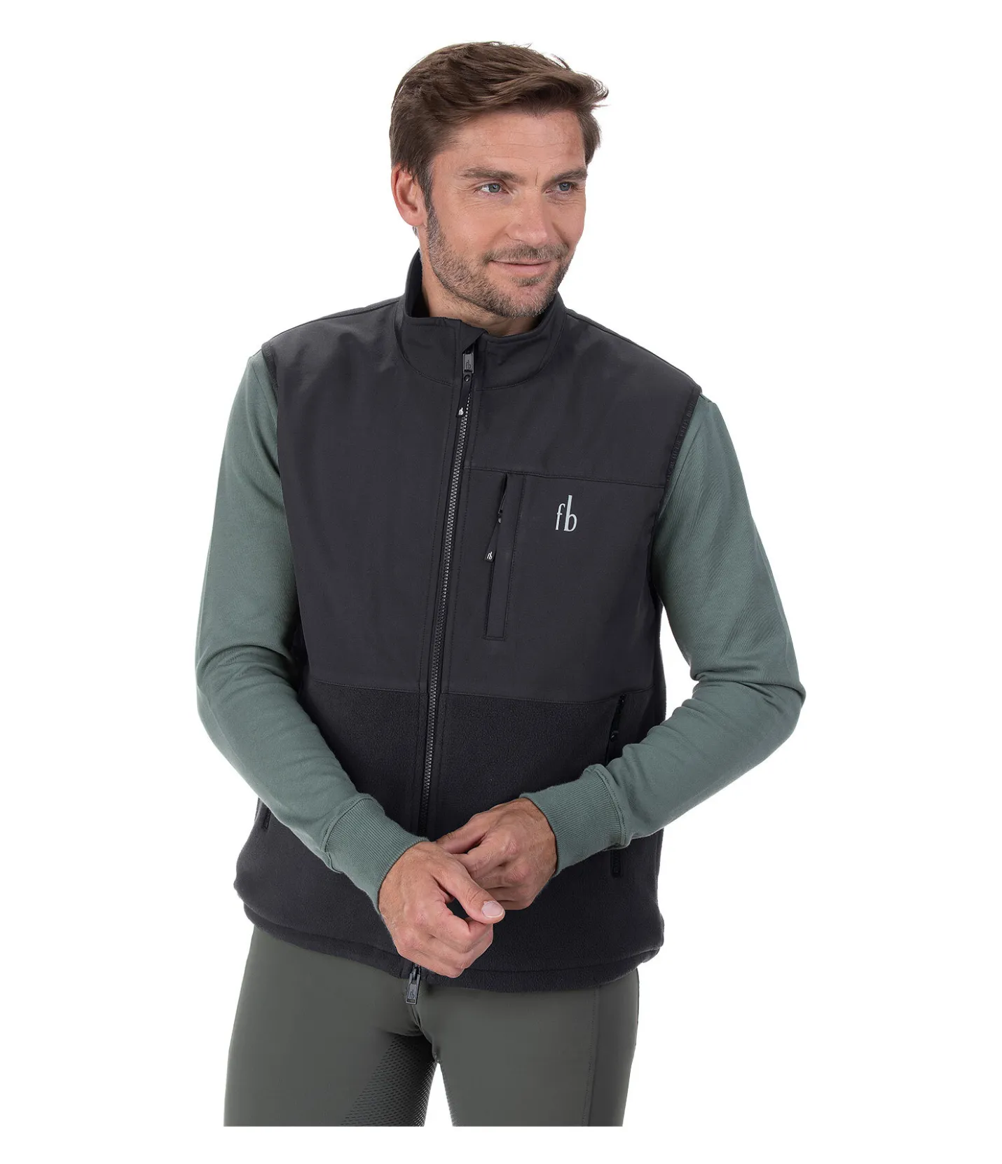 Felix Bühler Gilet d'équitation bi-matière pour homme Chicago noir Best