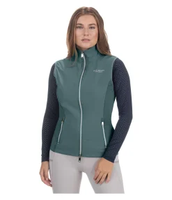 Felix Bühler Gilet d'équitation bi-matière Jeanne vert jade