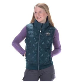 STEEDS Gilet d'équitation bi-matière Enfant Sarah II pétrole Discount