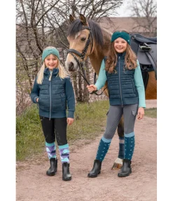 STEEDS Gilet d'équitation bi-matière Enfant Sarah II pétrole Discount