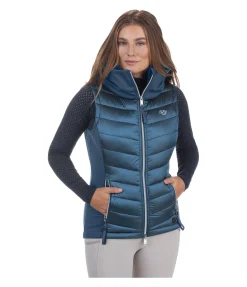 Felix Bühler Gilet d'équitation bi-matière à capuche Zoey pétrole Discount