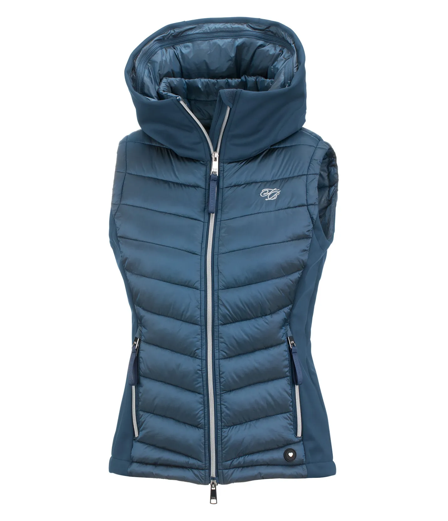 Felix Bühler Gilet d'équitation bi-matière à capuche Zoey pétrole Discount