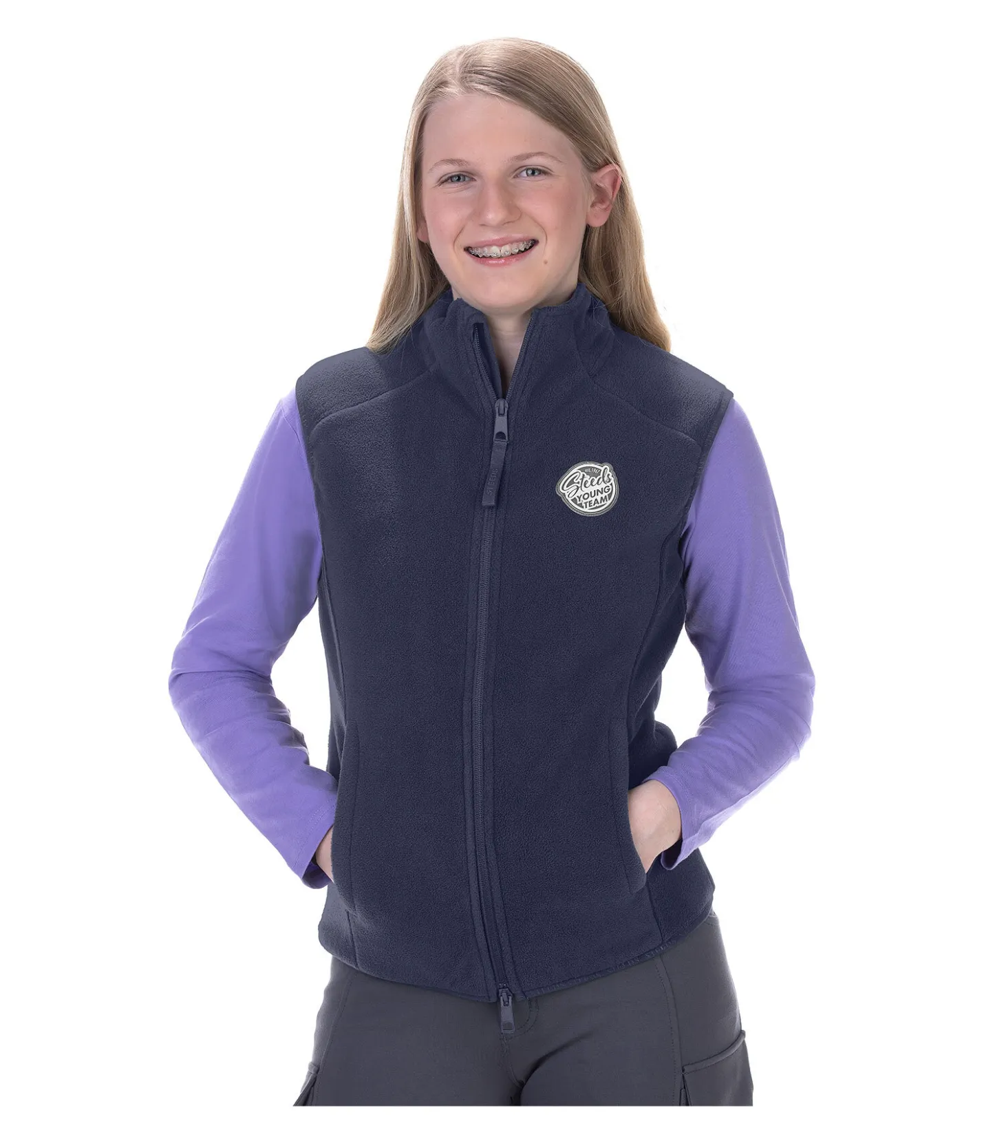 STEEDS Gilet d'équitation en polaire enfant Magali marine Hot