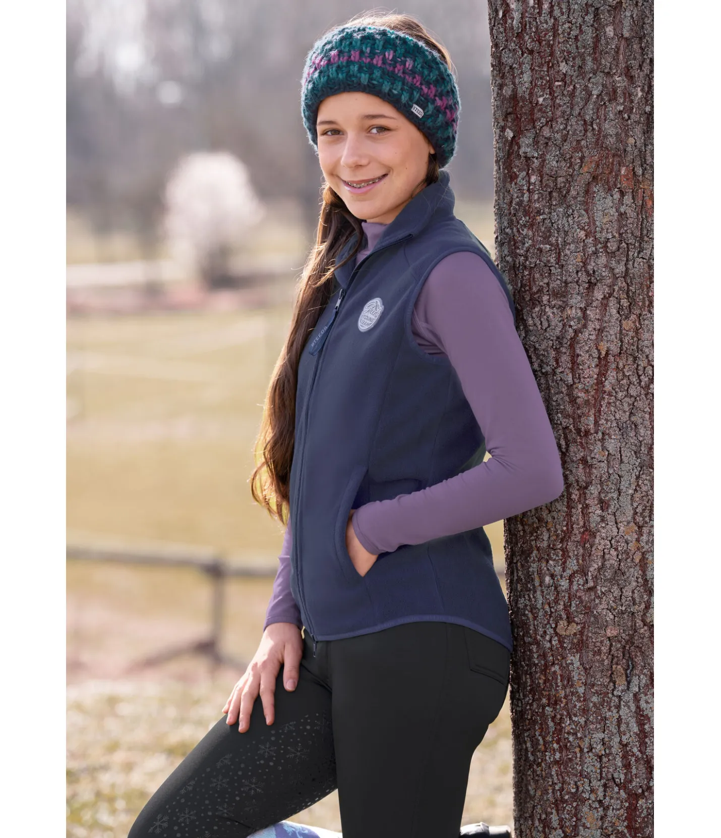 STEEDS Gilet d'équitation en polaire enfant Magali marine Hot