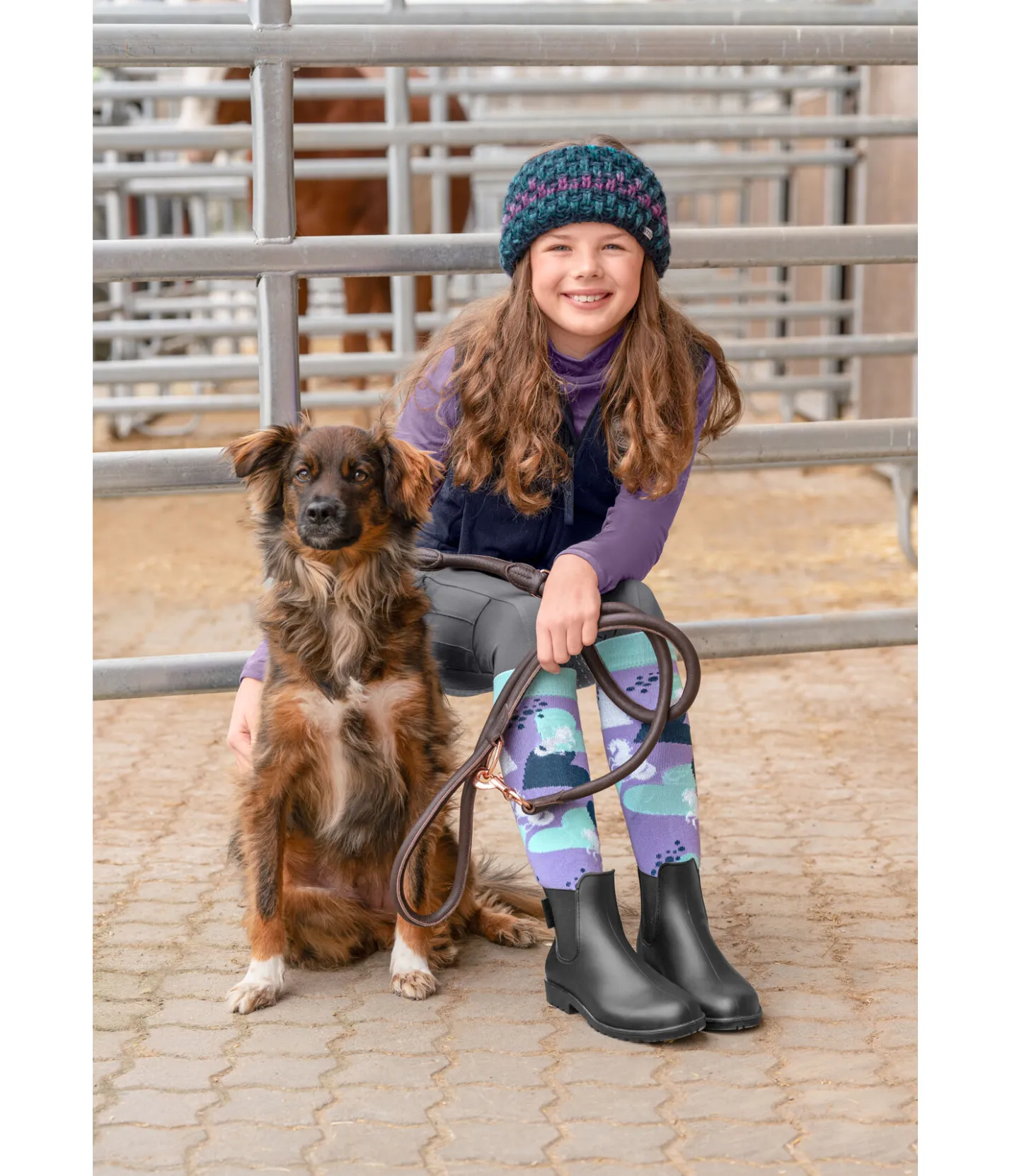 STEEDS Gilet d'équitation en polaire enfant Magali marine Hot