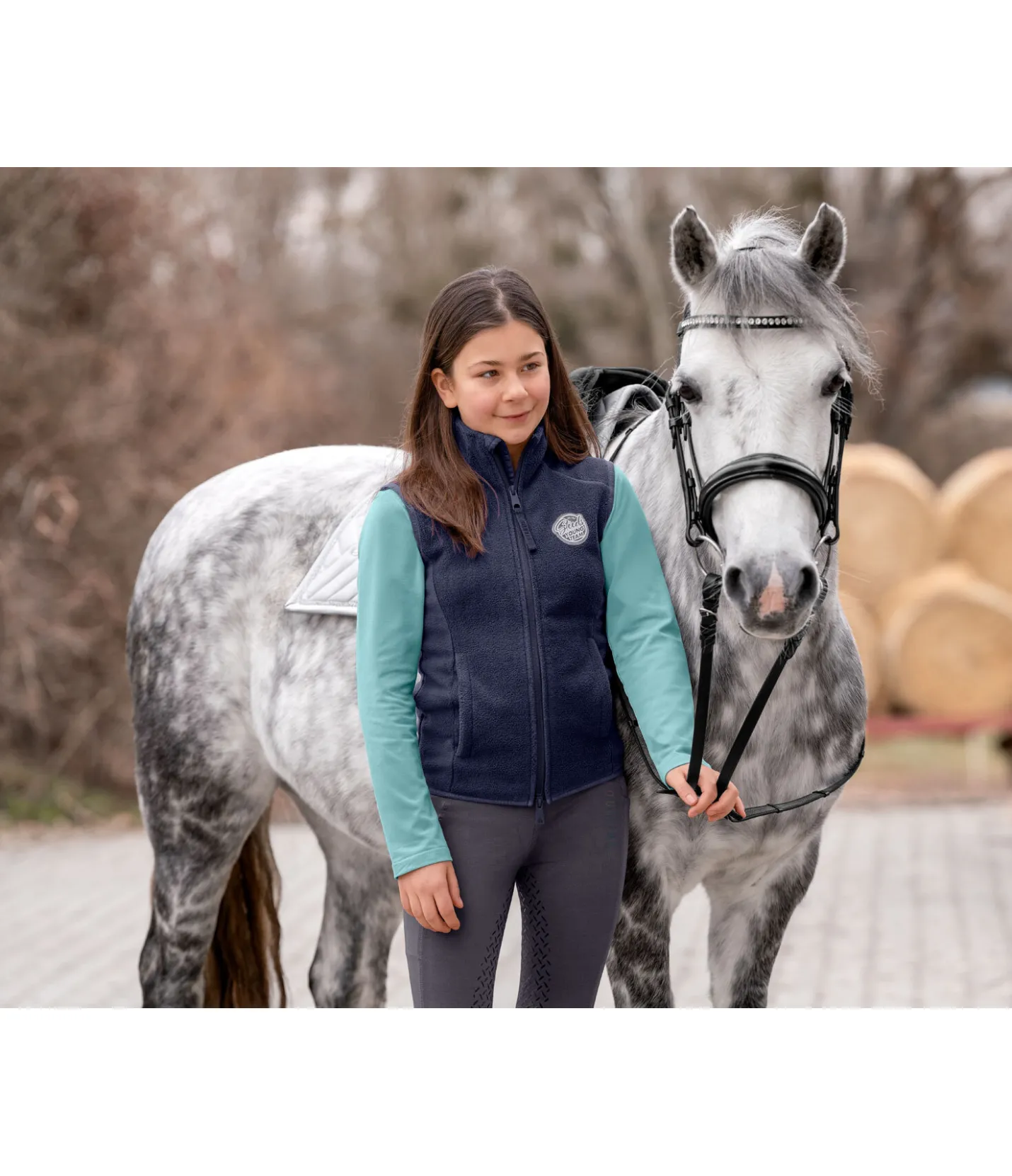 STEEDS Gilet d'équitation en polaire enfant Magali marine Hot