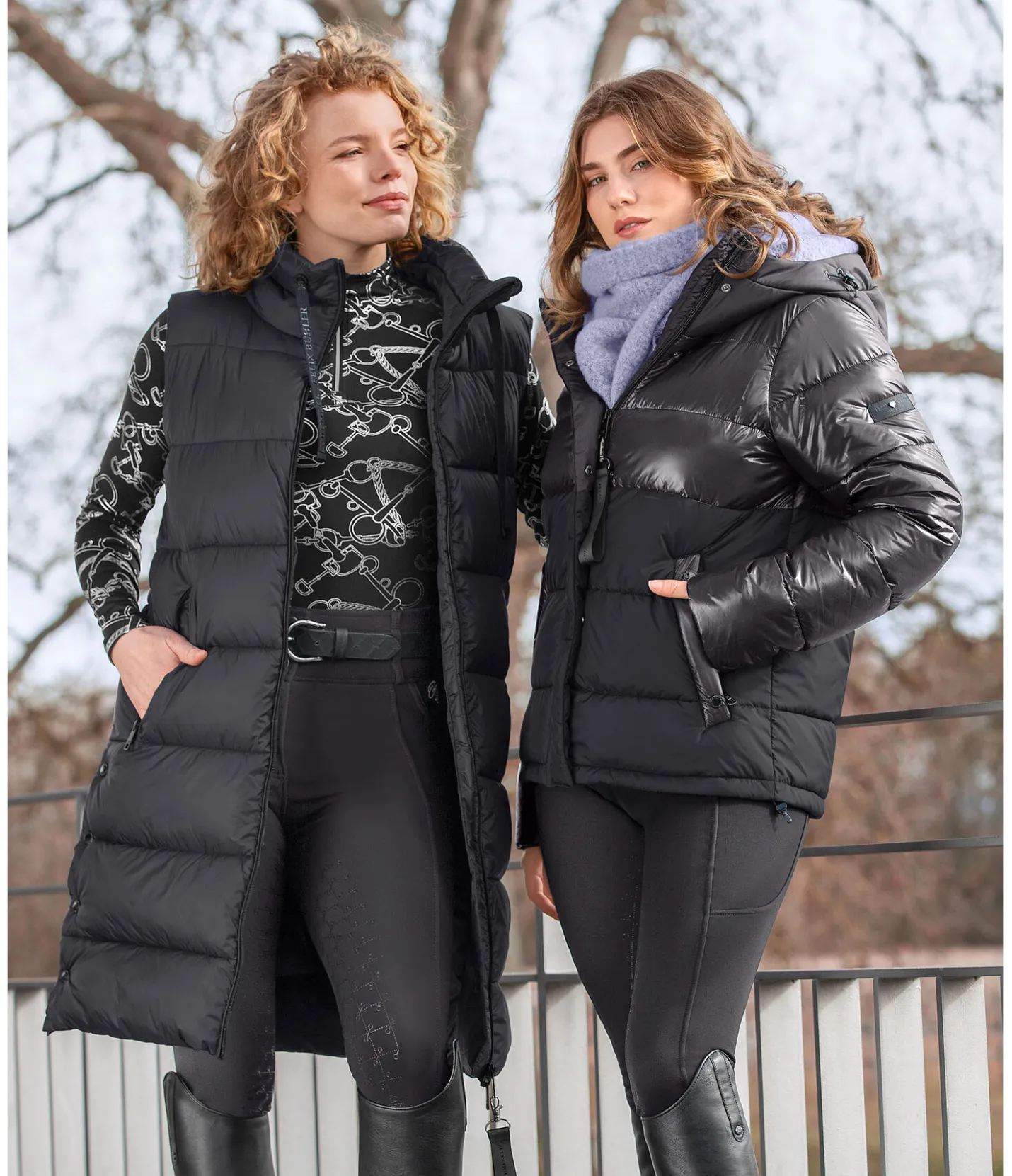 Felix Bühler Gilet d'équitation matelassé long Amber noir Online