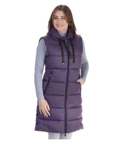 Felix Bühler Gilet d'équitation matelassé long Amber violet foncé Clearance