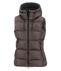 STEEDS Gilet d'équitation matelassé à capuche Mira III chocolat noir Outlet