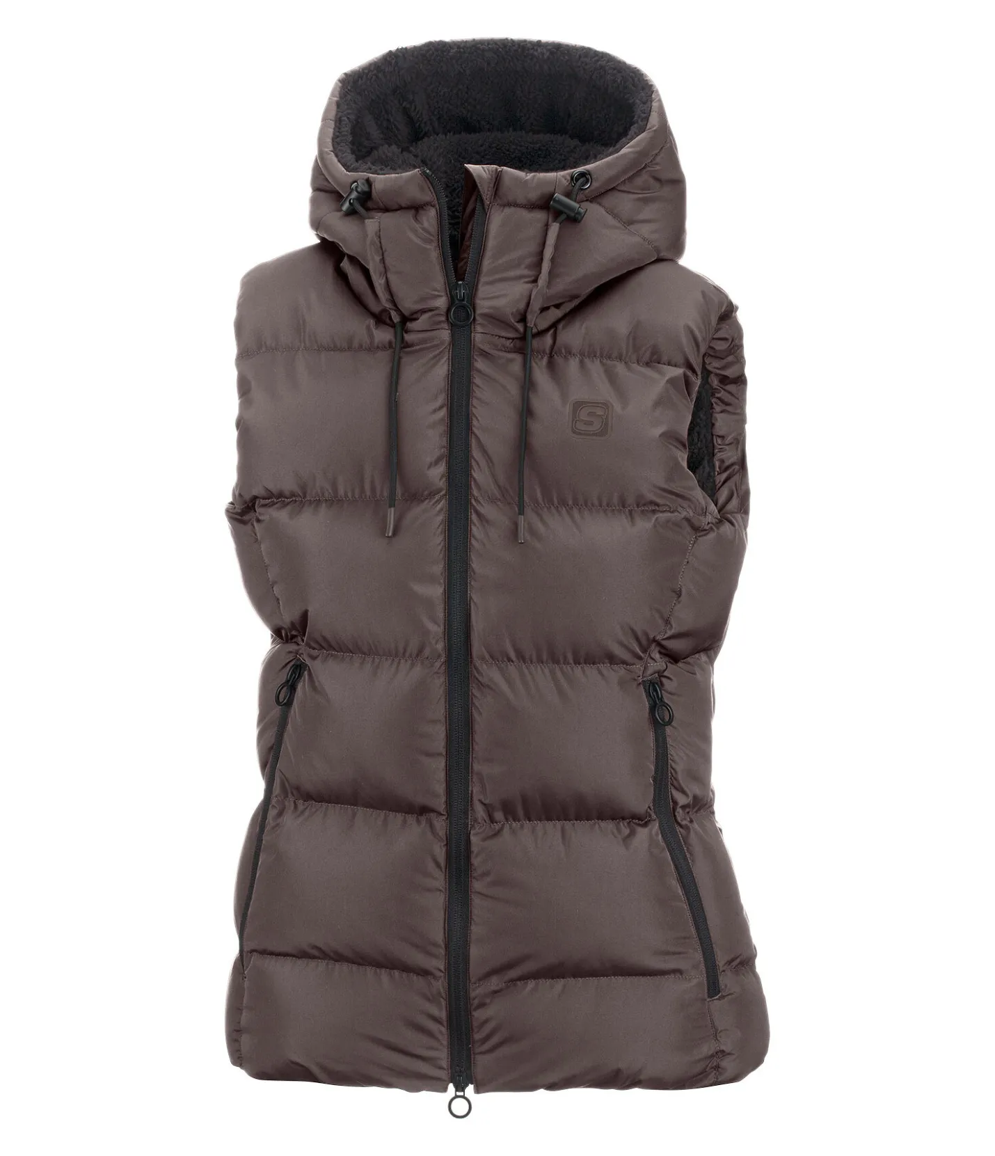 STEEDS Gilet d'équitation matelassé à capuche Mira III chocolat noir Outlet