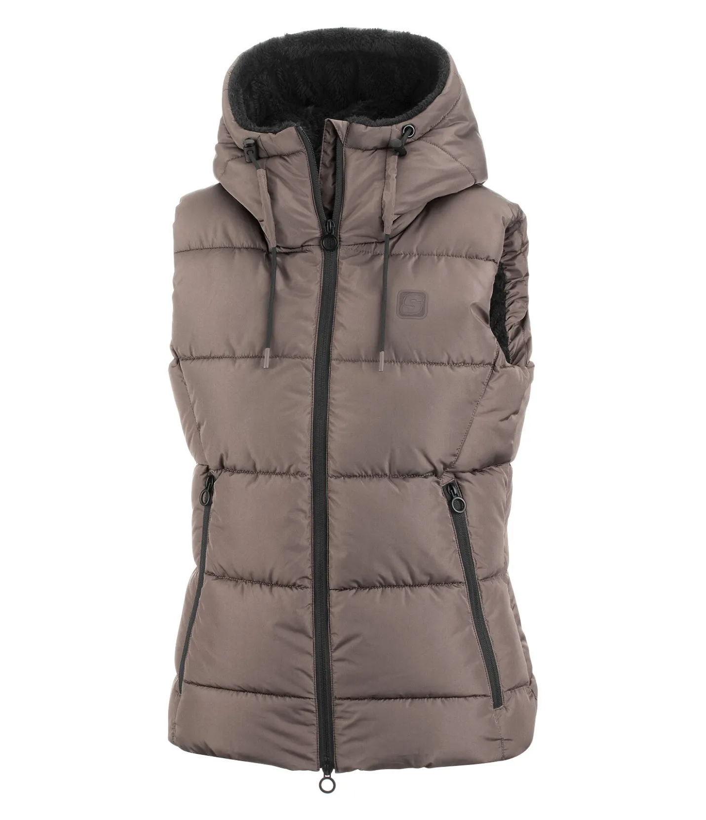 STEEDS Gilet d'équitation matelassé à capuche Mira III noix Hot