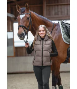 STEEDS Gilet d'équitation matelassé à capuche Mira III noix Hot