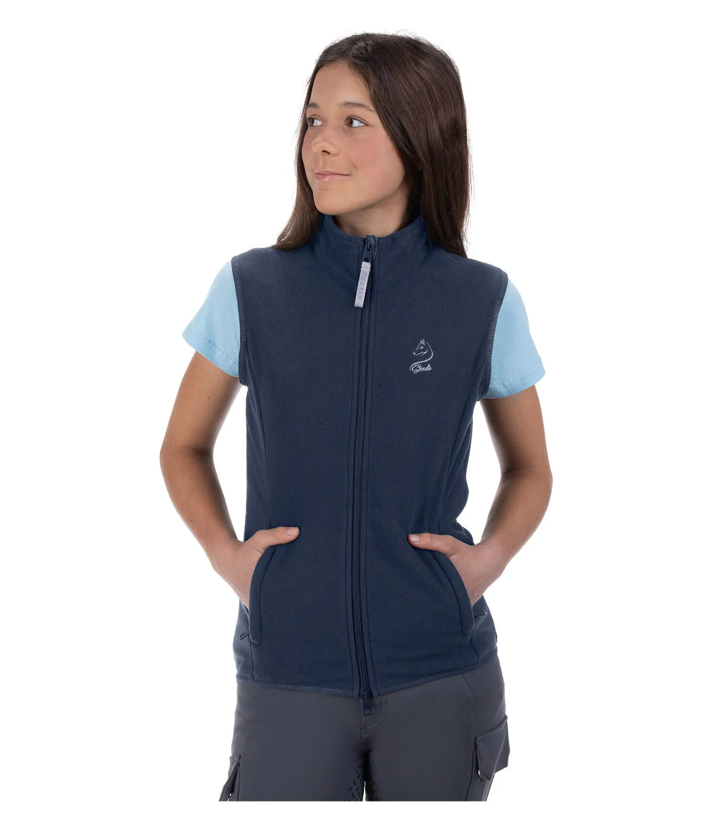 STEEDS Gilet d'équitation polaire enfant Cadis navy Discount