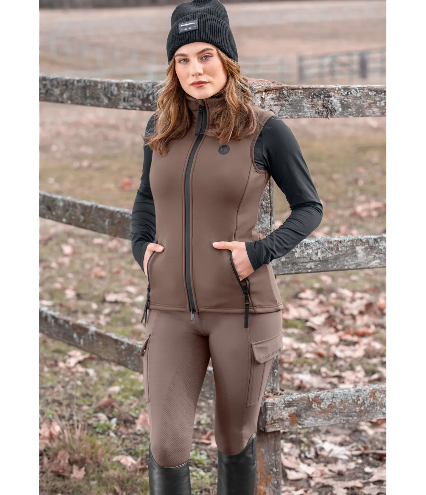 Felix Bühler Gilet d'équitation softshell Leia cannelle