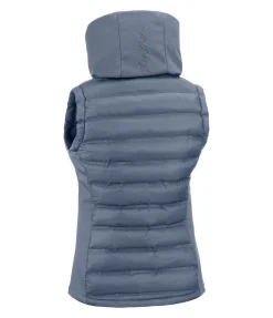 Felix Bühler Gilet d'équitation softshell bi-matière à capuche Jessy bleu fumée