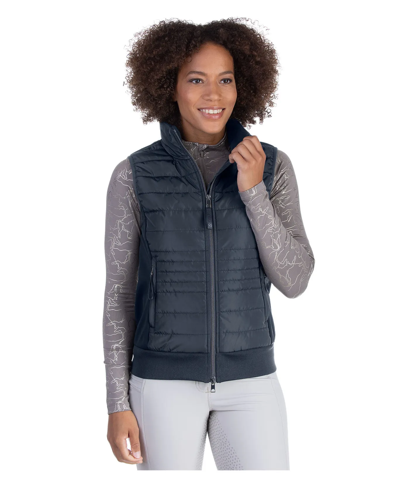 STEEDS Gilet d'équitation softshell bi-matière Rika navy
