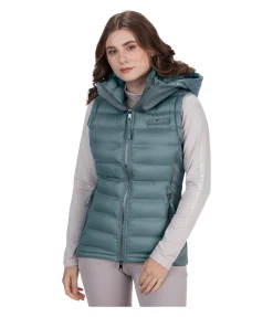 Felix Bühler Gilet d'équitation softshell bi-matière à capuche Jessy vert jade Clearance