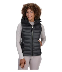 Felix Bühler Gilet d'équitation softshell bi-matière à capuche Jessy noir New