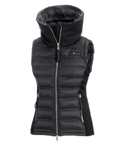 Felix Bühler Gilet d'équitation softshell bi-matière à capuche Jessy noir New