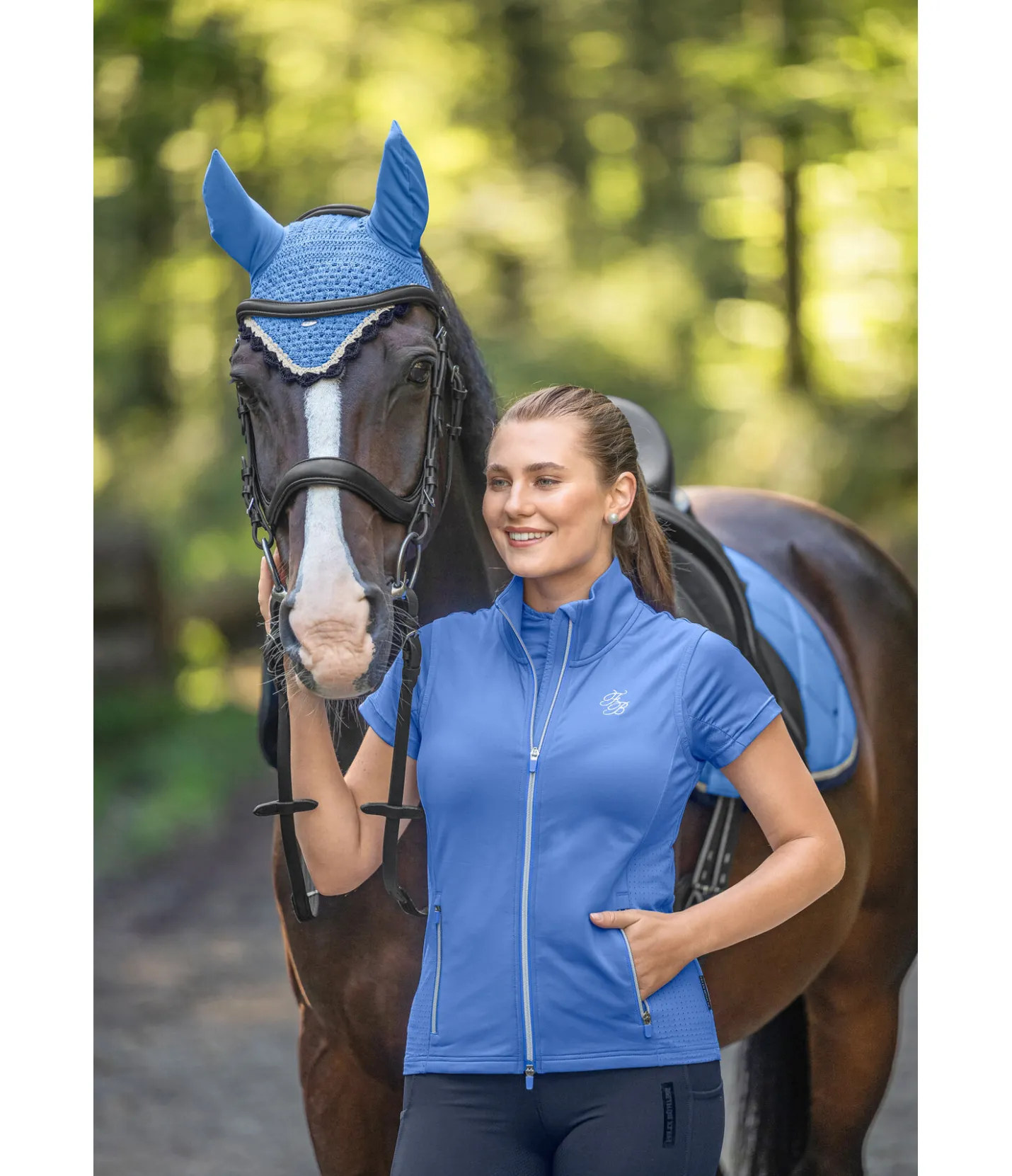 Felix Bühler Gilet d'équitation stretch Performance Marit bleu Ibiza Discount