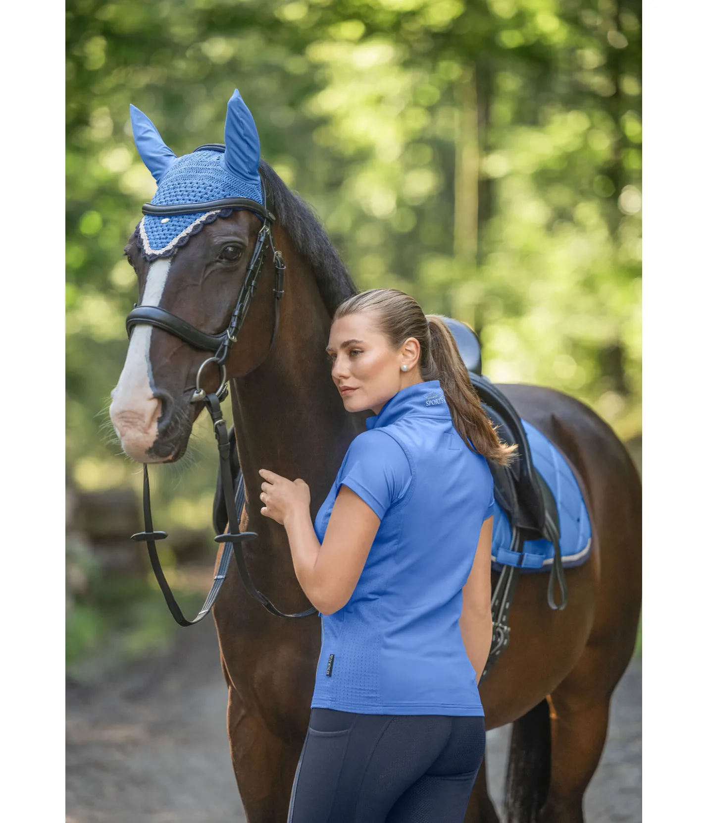 Felix Bühler Gilet d'équitation stretch Performance Marit bleu Ibiza Discount