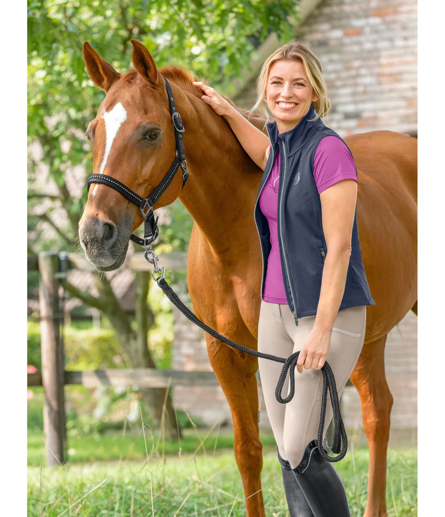 Felix Bühler Gilet d'équitation stretch Performance Marit navy