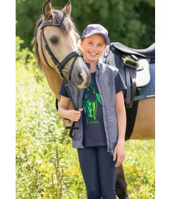 STEEDS Gilet d'équitation stretch bi-matière Enfant Hedi bleu arctique
