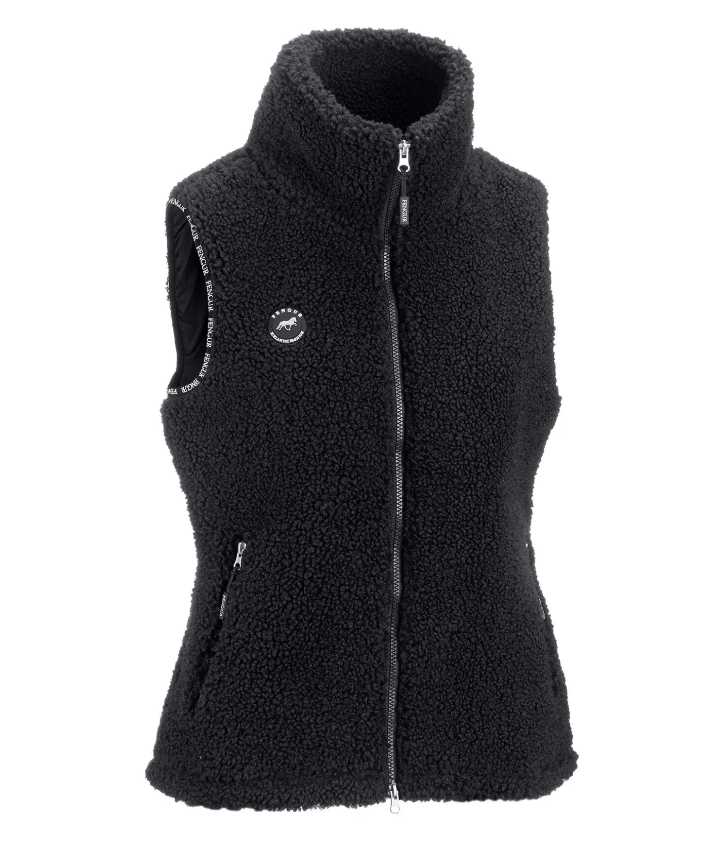FENGUR Gilet en polaire sherpa Feldur noir Discount