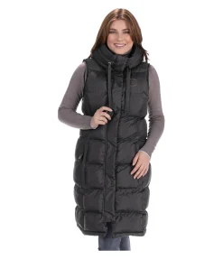 Felix Bühler Gilet long à capuche Clara noir Hot
