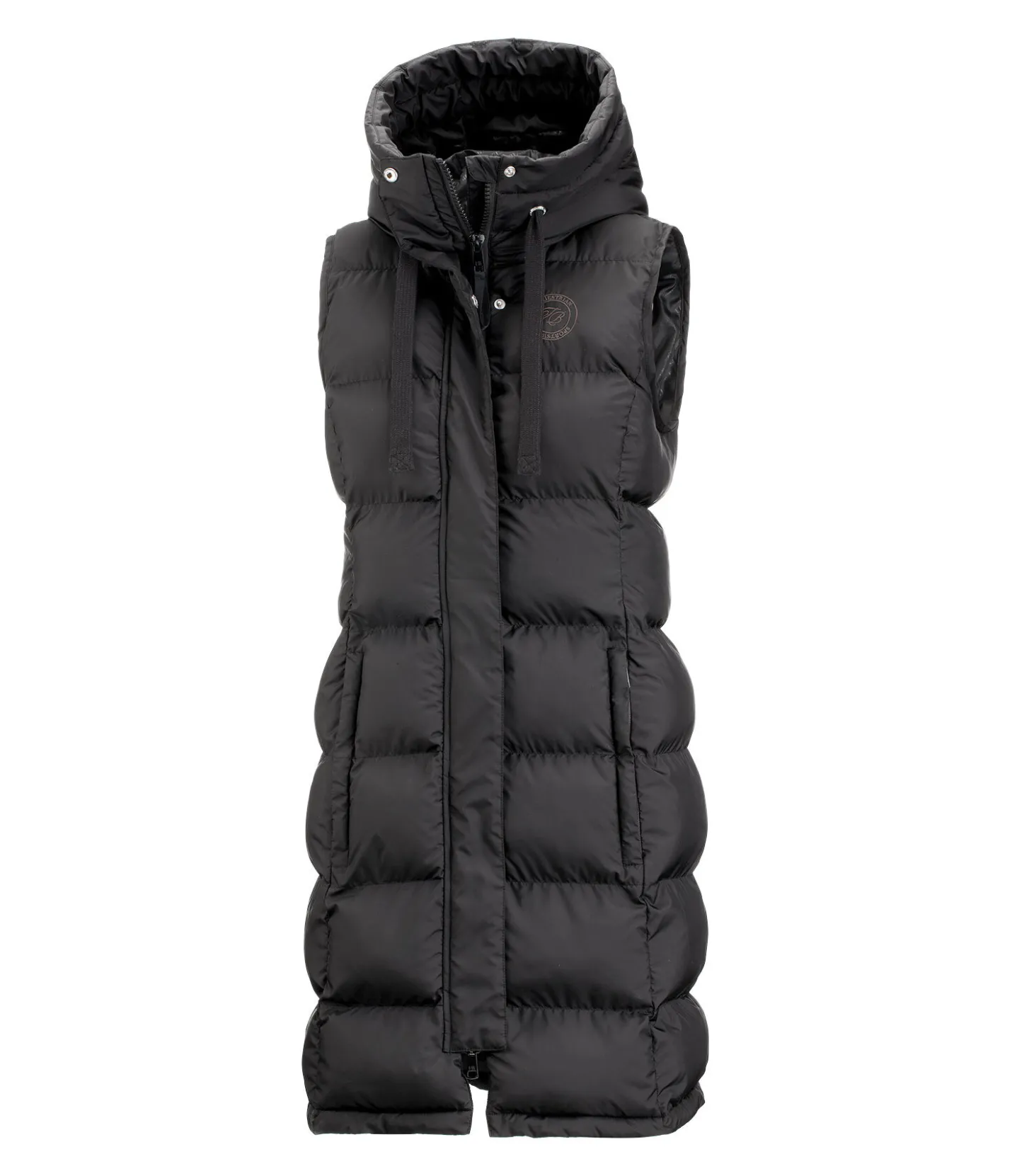 Felix Bühler Gilet long à capuche Clara noir Hot