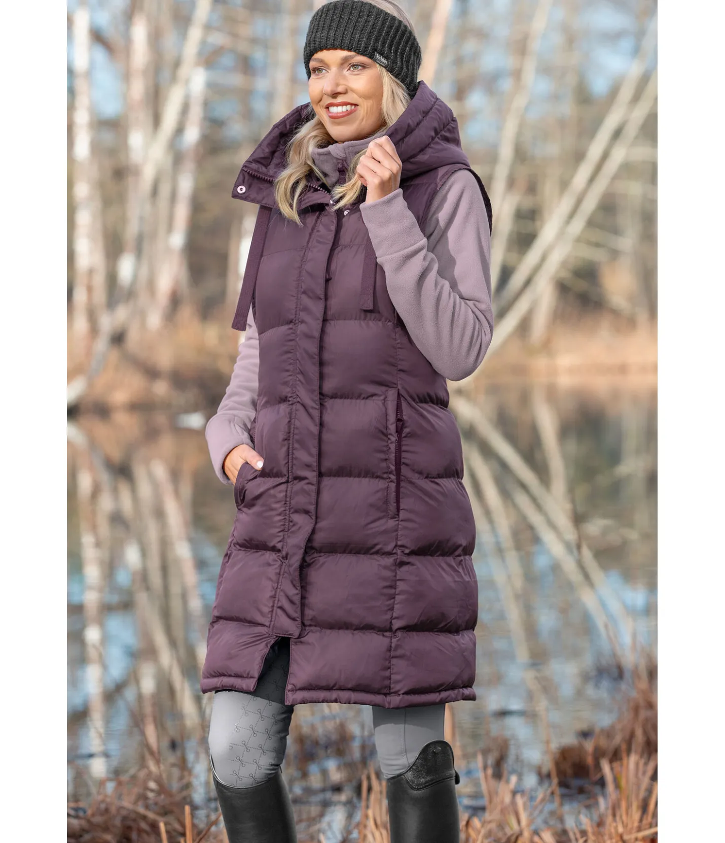 Felix Bühler Gilet long à capuche Clara vignoble Hot