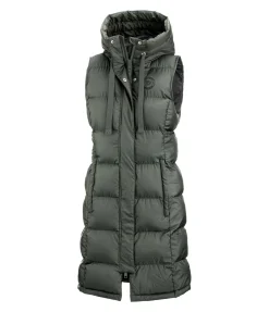 Felix Bühler Gilet long à capuche Clara forêt Best