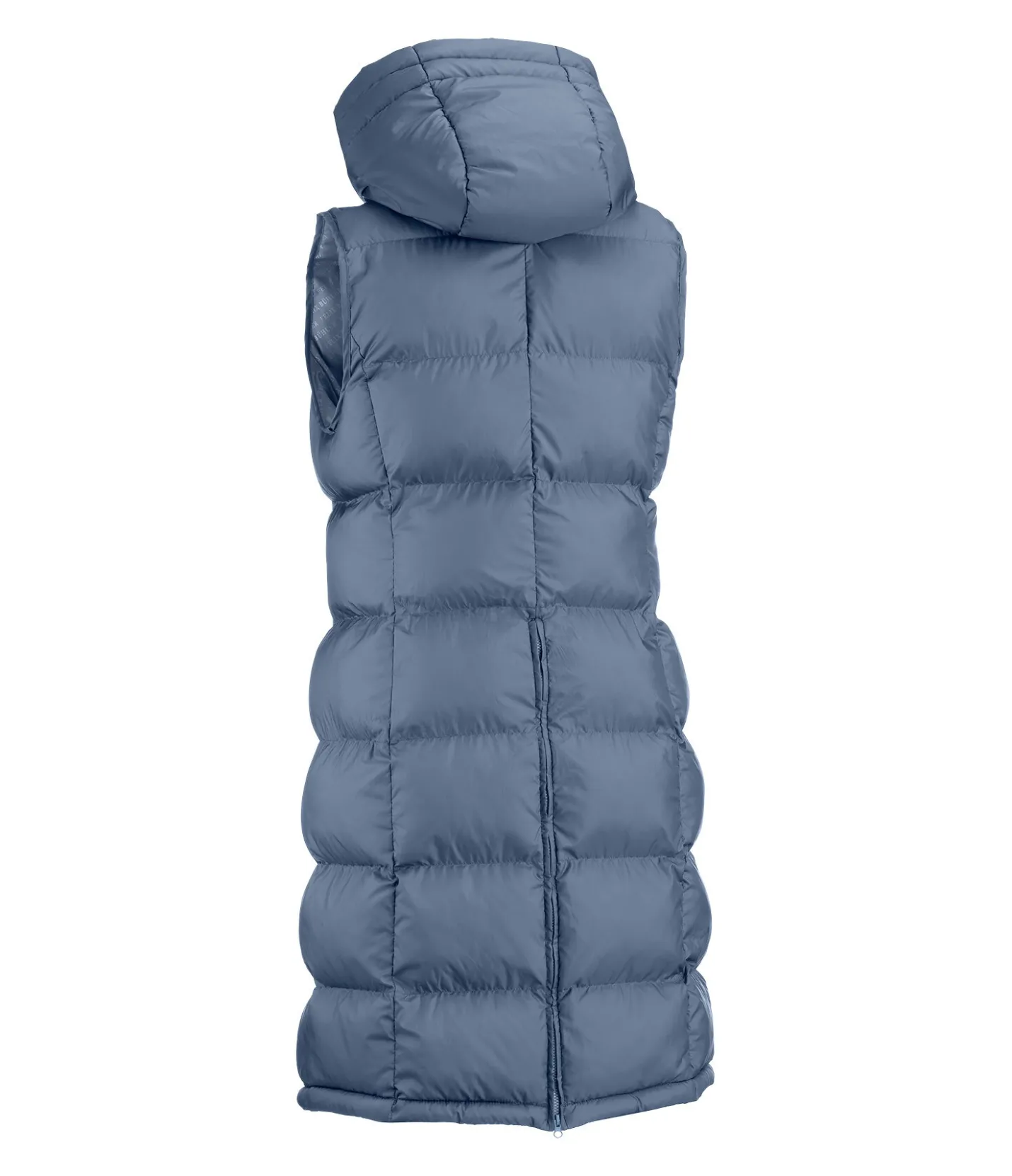 Felix Bühler Gilet long à capuche Clara bleu fumée