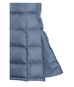 Felix Bühler Gilet long à capuche Clara bleu fumée