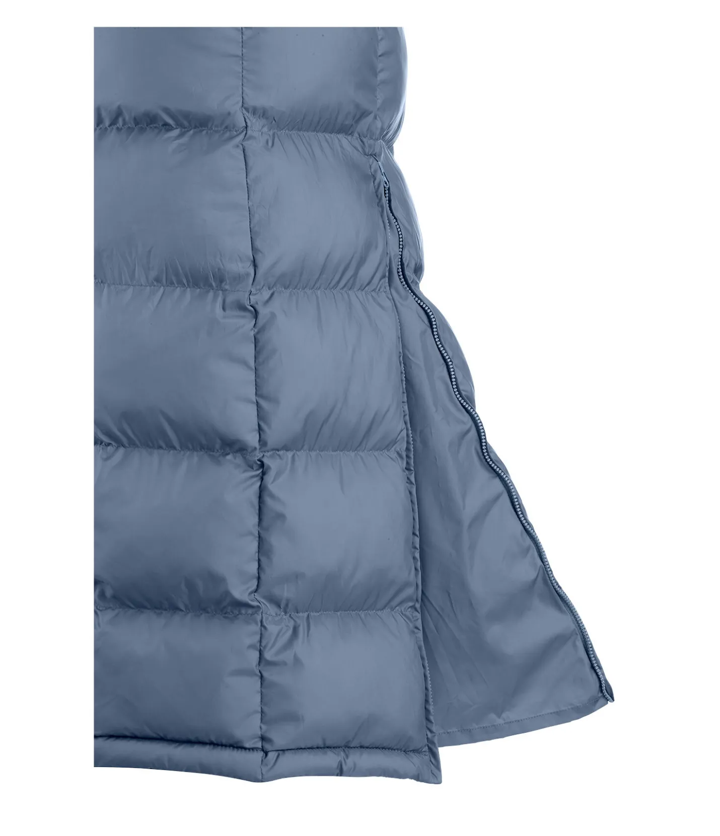 Felix Bühler Gilet long à capuche Clara bleu fumée