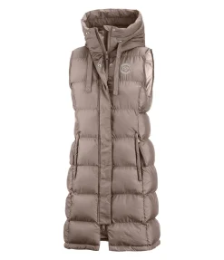 Felix Bühler Gilet long à capuche Clara noisette New
