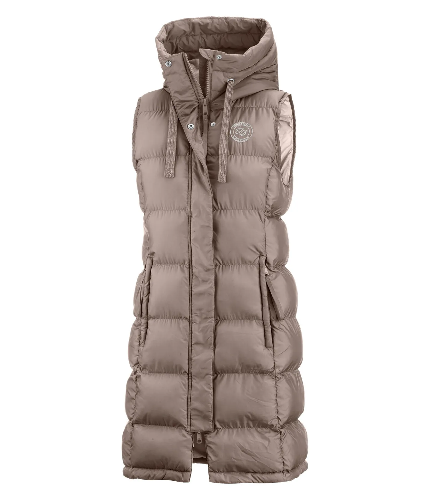 Felix Bühler Gilet long à capuche Clara noisette New