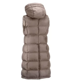 Felix Bühler Gilet long à capuche Clara noisette New