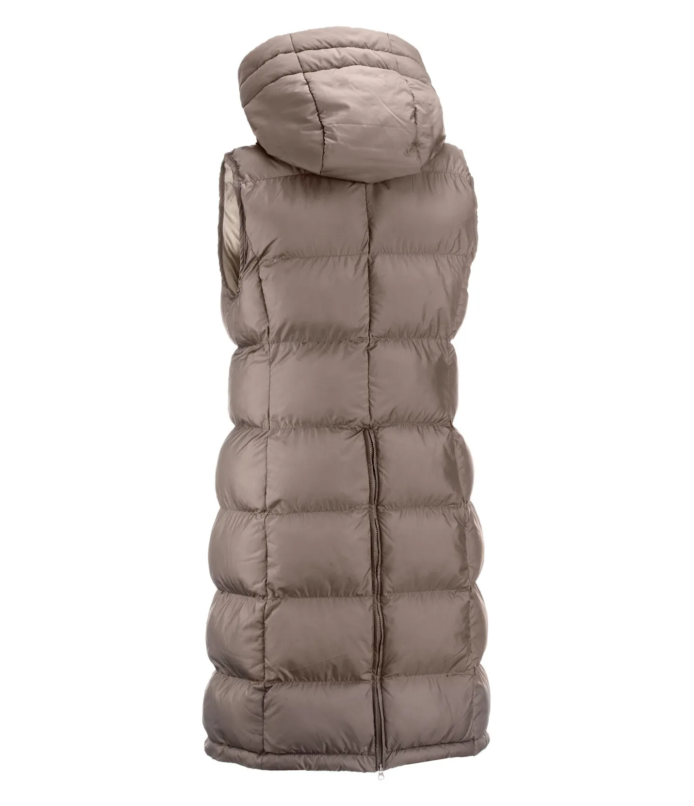 Felix Bühler Gilet long à capuche Clara noisette New