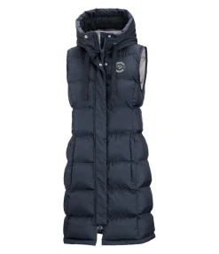 Felix Bühler Gilet long à capuche Clara navy Discount