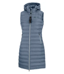 Felix Bühler Gilet long Fleur bleu fumée Best