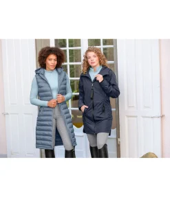Felix Bühler Gilet long Fleur bleu fumée Best