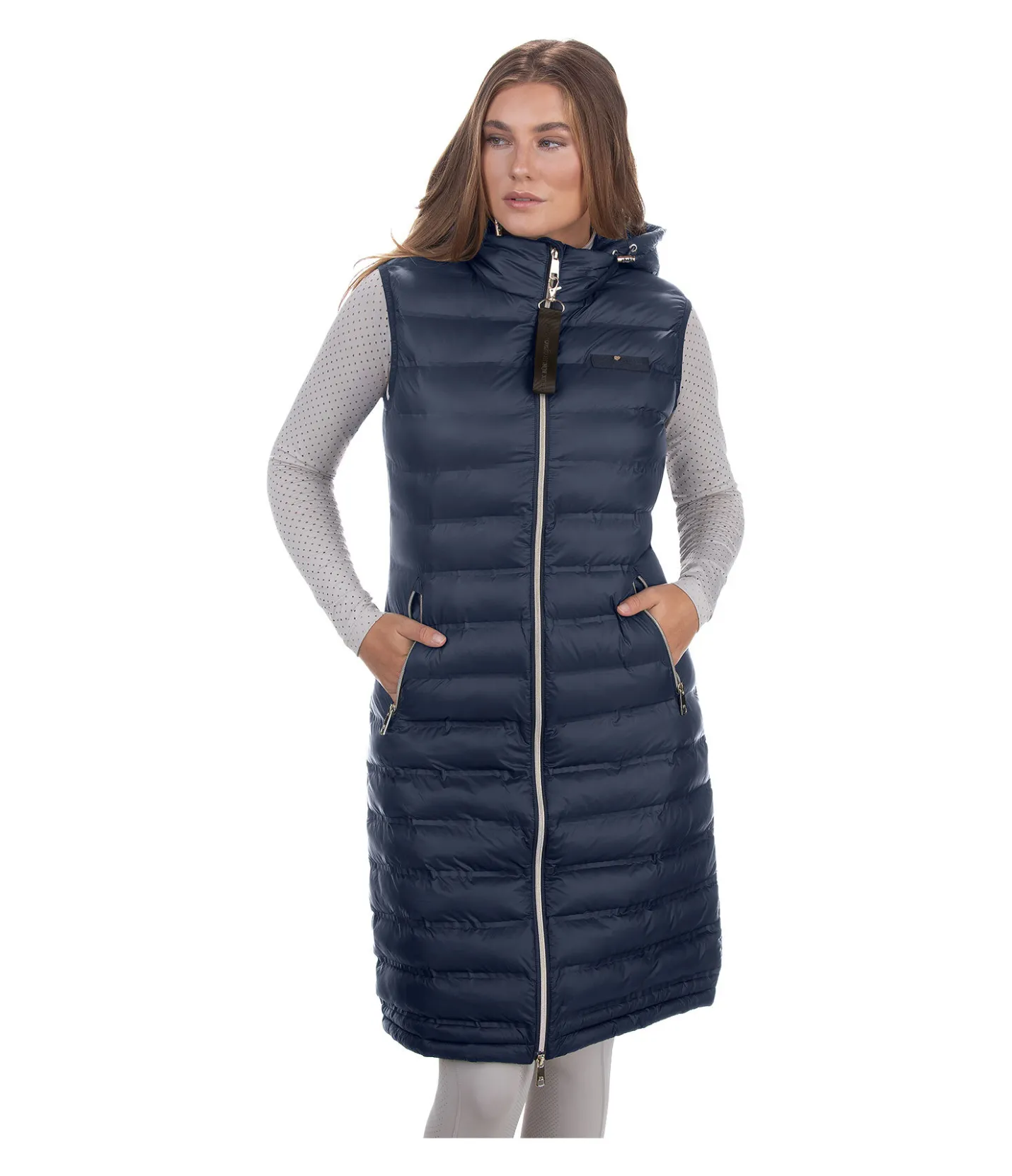 Felix Bühler Gilet long Fleur navy New
